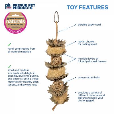 Load image into Gallery viewer, Flowers & Cubes Bird Shredding Toy