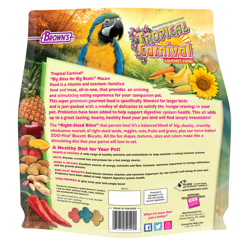 Load image into Gallery viewer, Brown's Tropical Carnival Gourmet Big Bites Macaw Food