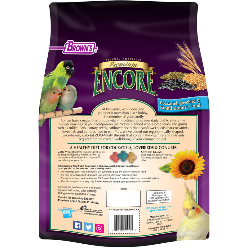 Load image into Gallery viewer, Brown's Encore Premium Cockatiel Food