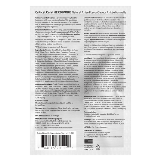 Oxbow Critical Care Herbivore