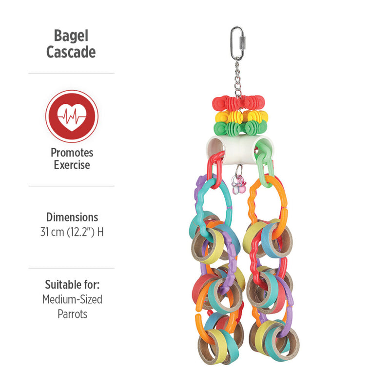 Load image into Gallery viewer, HARI Smart Play Enrichment Parrot Toy Bagel Cascade - 81014