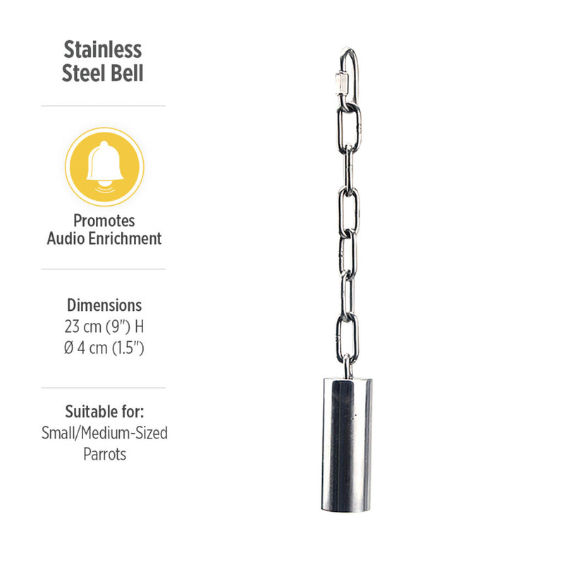 Load image into Gallery viewer, HARI Smart Play Enrichment Parrot Toy Stainless Steel Bell - 81063