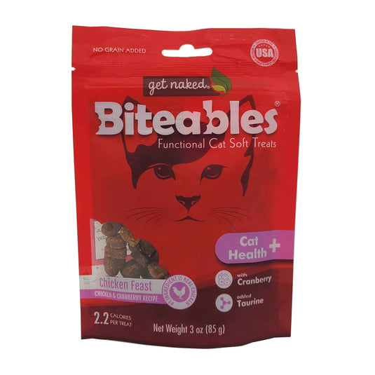 Biteables Chicken & Cranberry Cat Health+ Cat Treat - 3 oz EXP 10/2025