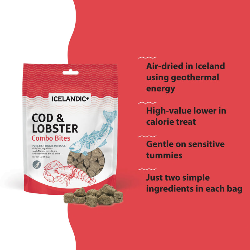 Load image into Gallery viewer, Icelandic+ Cod & Lobster Combo Bites 3.52 oz
