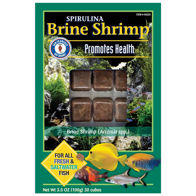 Load image into Gallery viewer, Spirulina Frozen Brine Shrimp Fish Food Cubes