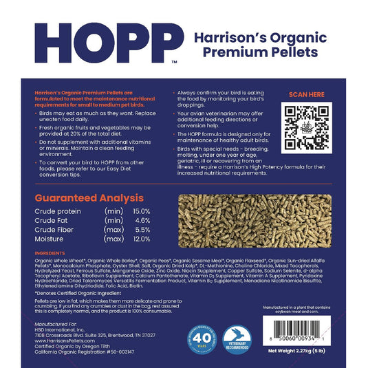 Harrison's HOPP Organic Bird Pellets