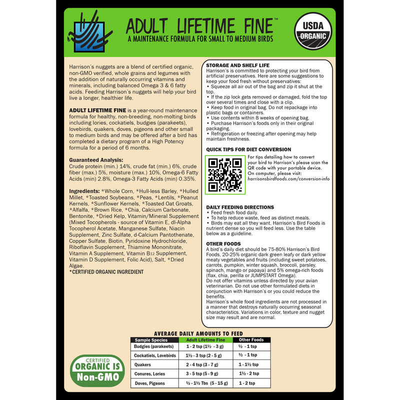 Load image into Gallery viewer, Harrison's Adult Lifetime Fine Bird Pellet