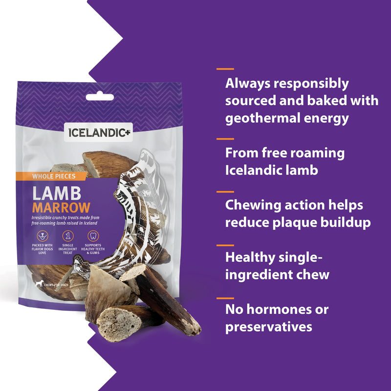 Load image into Gallery viewer, Icelandic+ Lamb Marrow Whole Pieces Dog Treat - 4.5 oz