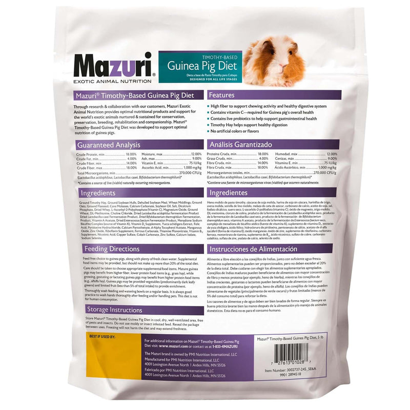 Load image into Gallery viewer, Mazuri Timothy Hay-Based Guinea Pig Diet