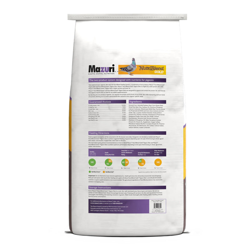 Load image into Gallery viewer, Mazuri NutriBlend Gold Pigeon Diet - 50 lb