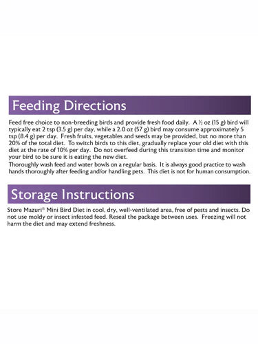 Load image into Gallery viewer, Mazuri Mini Bird Pellet Diet