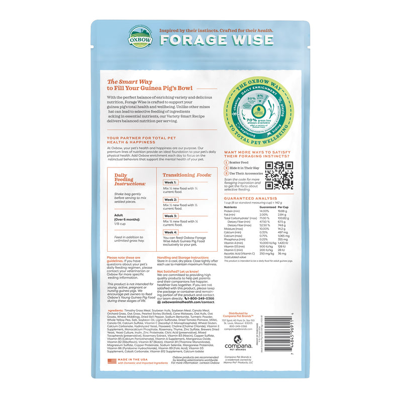 Load image into Gallery viewer, Oxbow Forage Wise Daily Adult Guinea Pig - 4 lb (1.8 kg)