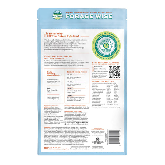 Oxbow Forage Wise Daily Adult Guinea Pig - 4 lb (1.8 kg)