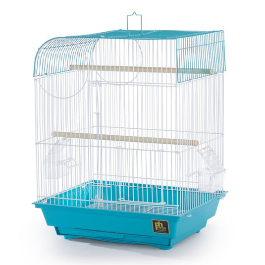 Southbeach Teal & White Flat Top Small Bird Cage