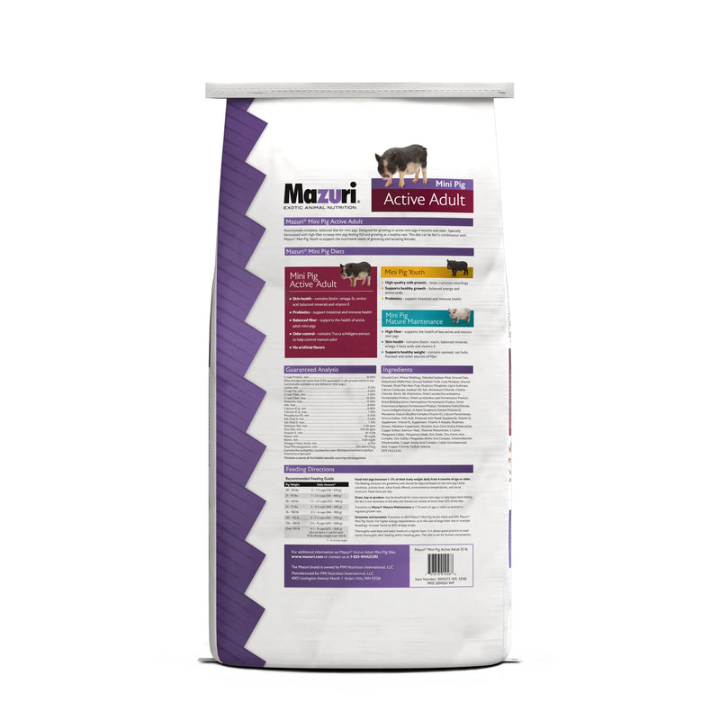 Load image into Gallery viewer, Mazuri Active Adult Mini Pig Food - 25 lbs