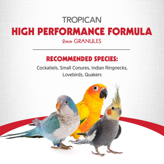 Tropican High Performance 2mm Granules - Small Parrots 🍁