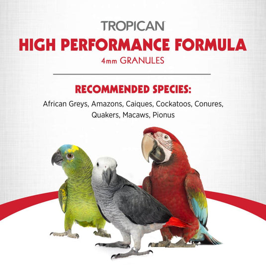 Tropican High Performance 4mm Granules - Parrots 🍁