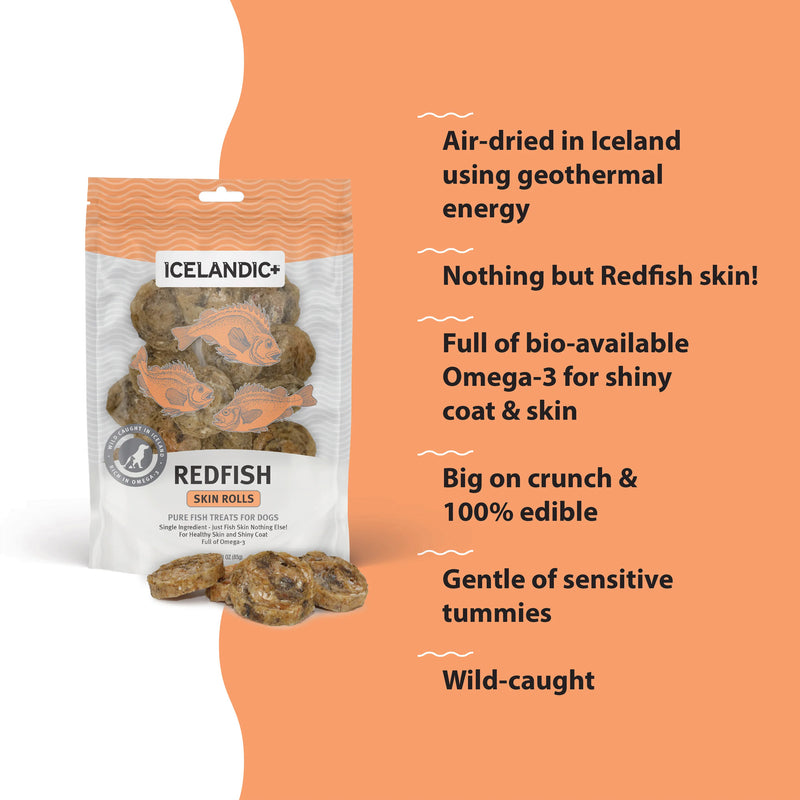 Load image into Gallery viewer, Icelandic+ Redfish Skin Rolls 3oz