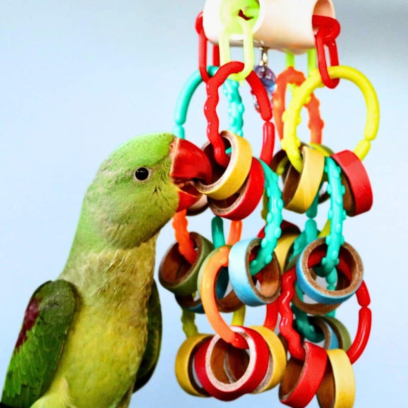 Load image into Gallery viewer, HARI Smart Play Enrichment Parrot Toy Bagel Cascade - 81014