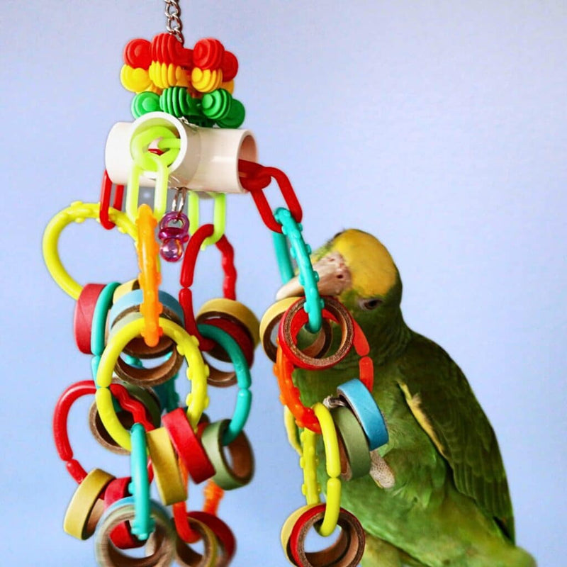 Load image into Gallery viewer, HARI Smart Play Enrichment Parrot Toy Bagel Cascade - 81014