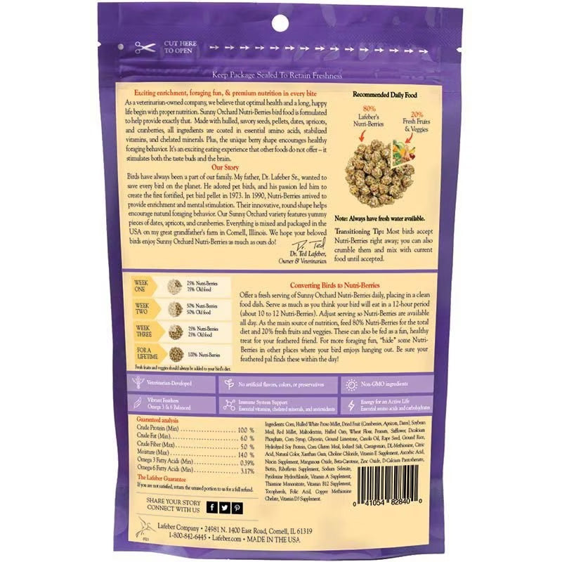 Load image into Gallery viewer, Lafeber's Sunny Orchard Gourmet Nutri-Berries Small Bird