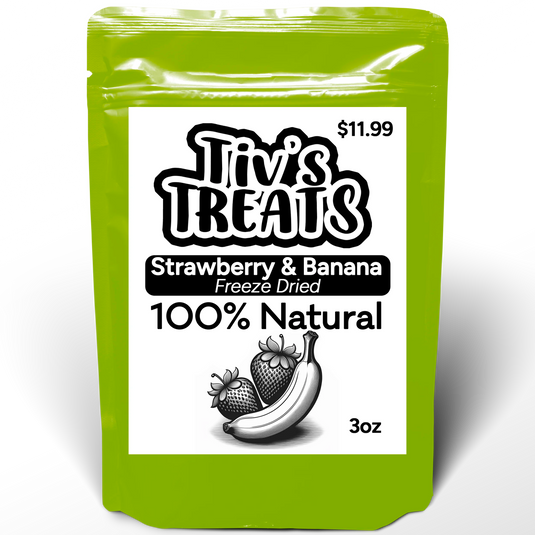 Tiv's Treats Freeze-Dried Strawberries & Bananas - 3 oz (90 g)