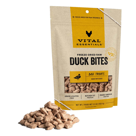 Vital Essentials Freeze-Dried Duck Bites Dog Treat