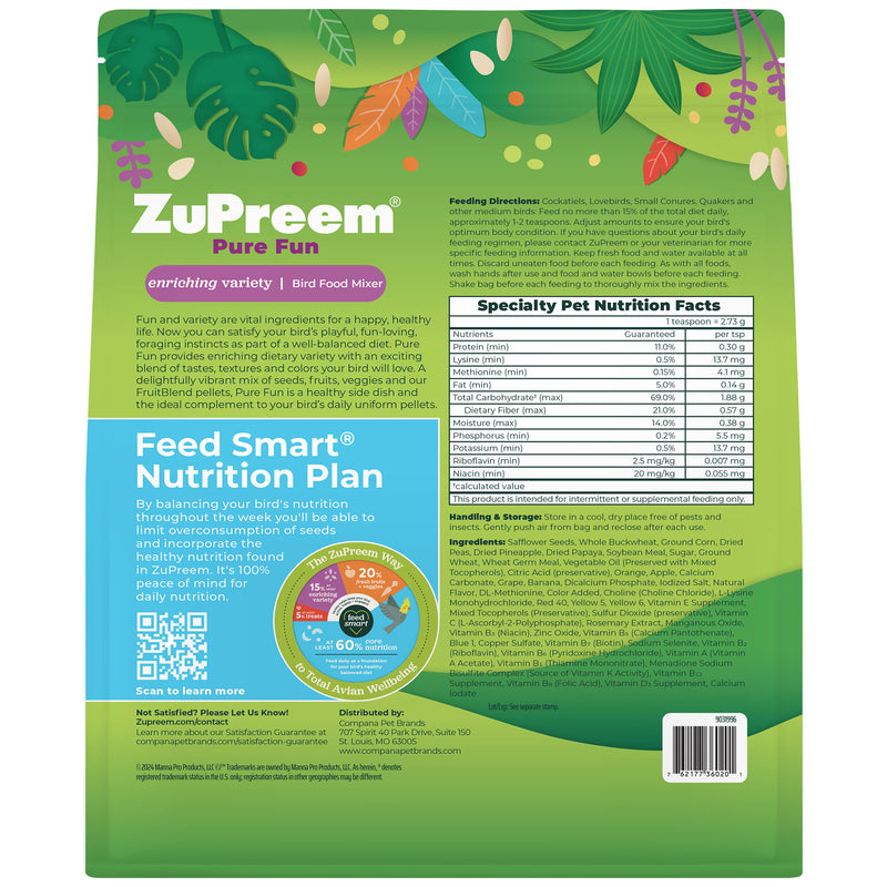 Load image into Gallery viewer, ZuPreem Pure Fun Medium Bird Enrichment Diet - 2 lb