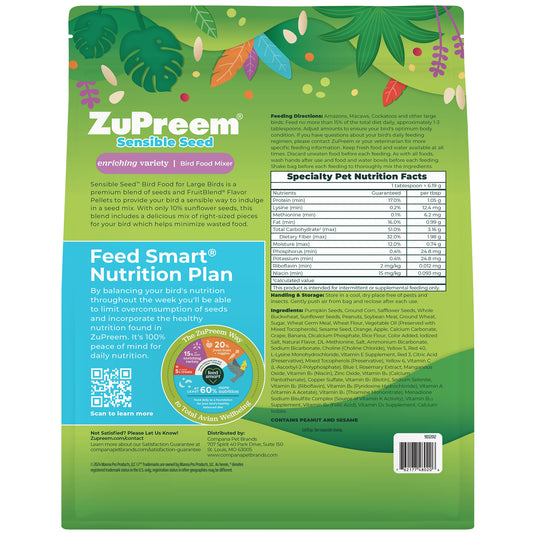 ZuPreem Sensible Seed Enrichment Mix for Large Parrot
