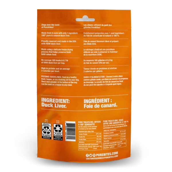 Load image into Gallery viewer, PureBites Duck Freeze Dried Dog Treat