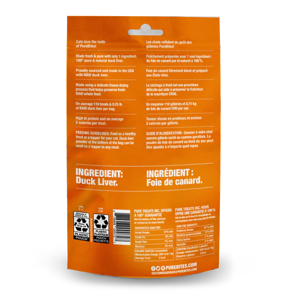 Load image into Gallery viewer, PureBites Duck Liver Freeze Dried Cat Treat