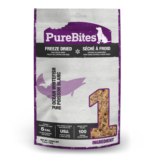 Load image into Gallery viewer, PureBites Ocean Whitefish Freeze Dried Dog Treat