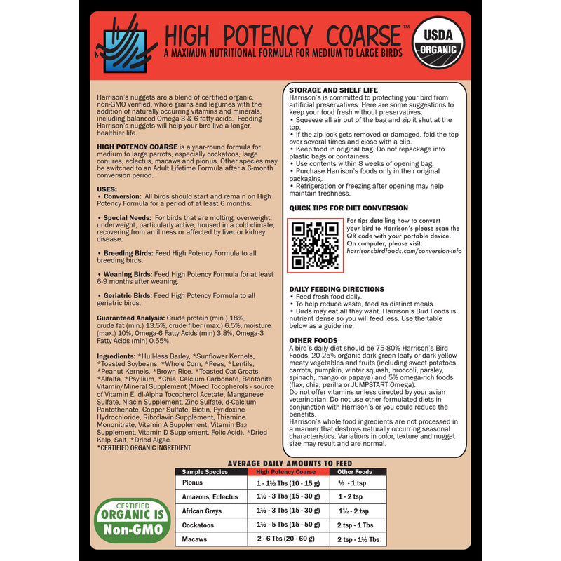 Load image into Gallery viewer, Harrison's High Potency Coarse Parrot Pellet