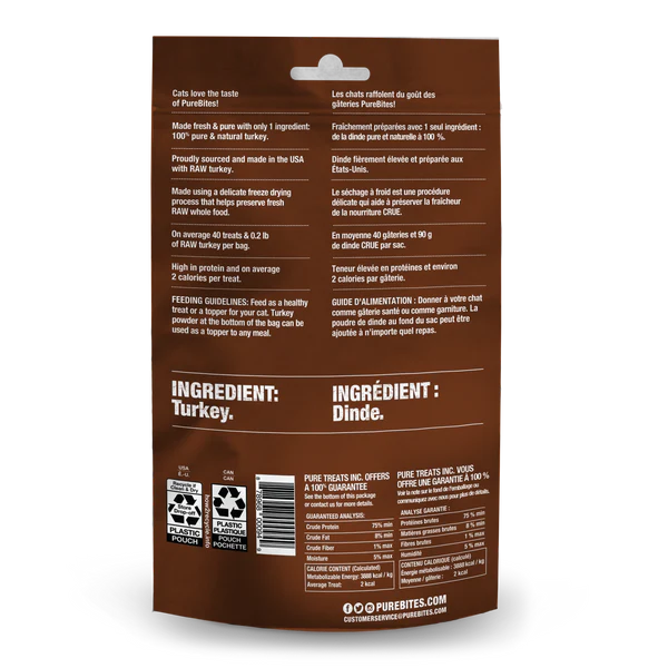 Load image into Gallery viewer, PureBites Turkey Freeze Dried Cat Treat