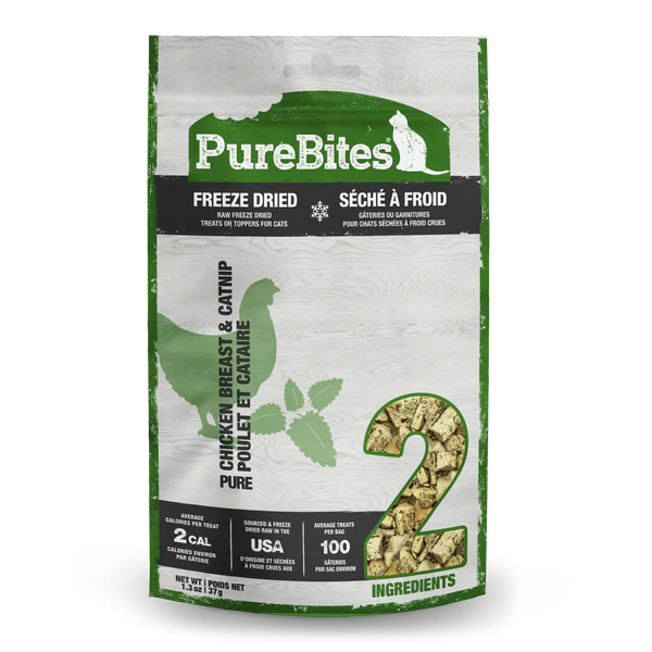 Load image into Gallery viewer, PureBites Chicken Breast & Catnip Freeze Fried Cat Treat 1.3 oz (37 g)