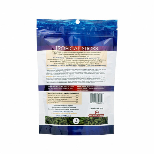 NorthFin Tropical Sticks Fish Food  3mmđ
