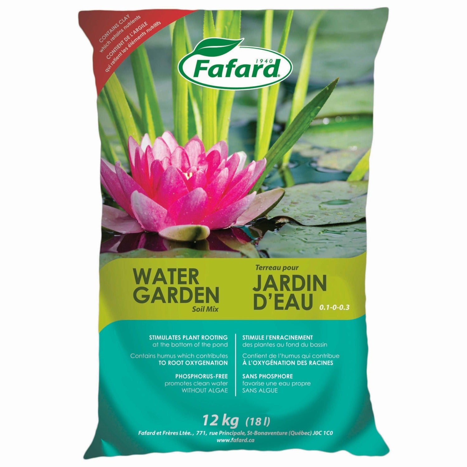 Fafard Water Garden Soil Mix 12 kg Bag Exotic Wings and Pet Things Inc