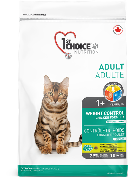 1st Choice Weight Control Adult Cat Food Chicken Formula 🍁