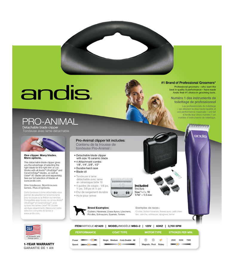 Load image into Gallery viewer, Pro-Animal 7-Piece Detachable Blade Clipper Kit Model #MBG-2