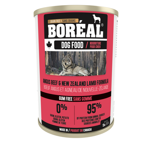 BORÉAL Angus Beef & New Zealand Lamb Formula Dog Food 12x369g 🍁