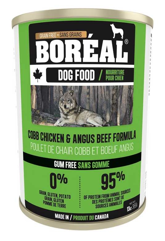 BORÉAL Cobb Chicken and Angus Beef Formula Dog Food 12x369g 🍁