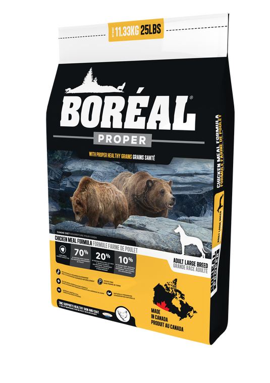 BORÉAL Proper Low Carb Grains Large Breed Dog Food - Chicken 25 lbs 🍁