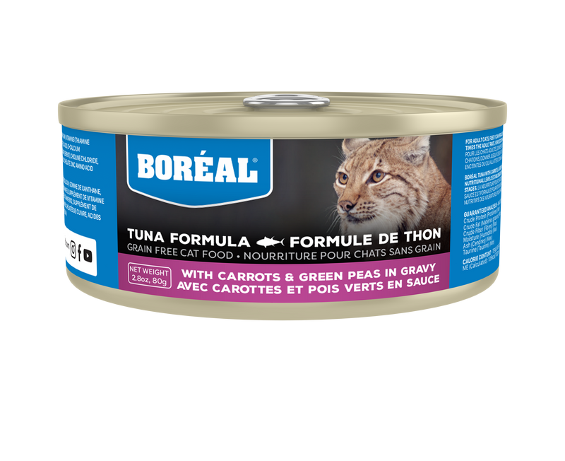 Load image into Gallery viewer, BORÉAL Red Tuna, Carrot & Green Peas in Gravy Wet Cat Food 🍁