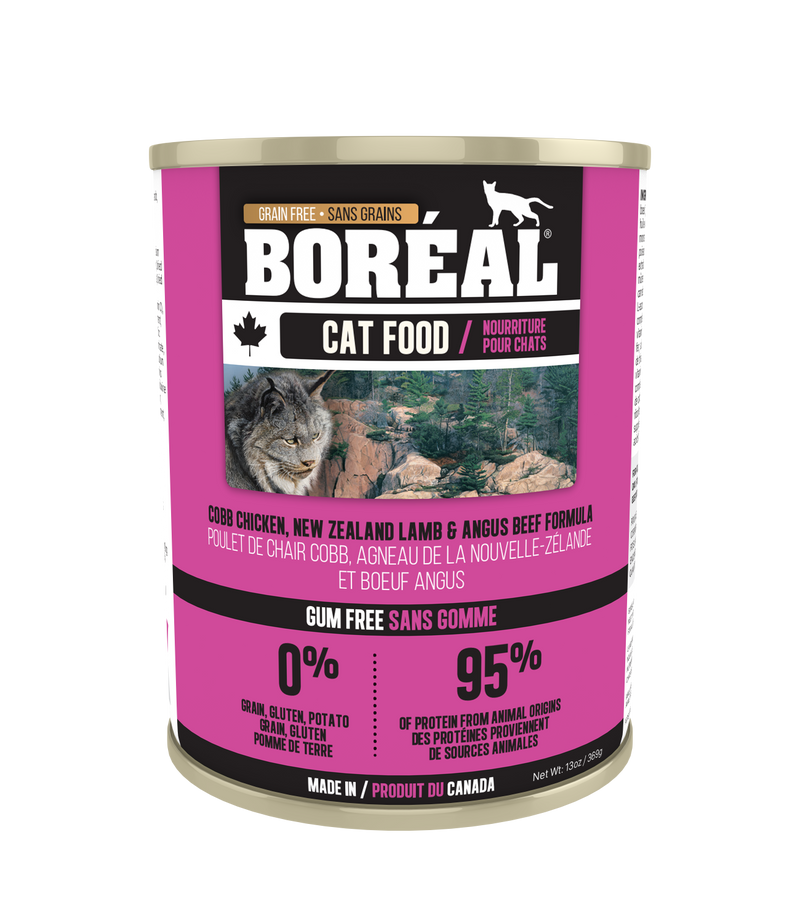 Load image into Gallery viewer, BORÉAL Cobb Chicken, New Zealand Lamb & Angus Beef Cat Food 🍁