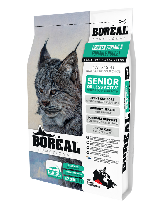 BORÉAL Functional Senior & Less Active Cat Food Chicken 5 lbs 🍁