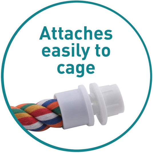 Living World Multi-Coloured Cotton Large Parrot Perch - 1 ³⁄₁₆