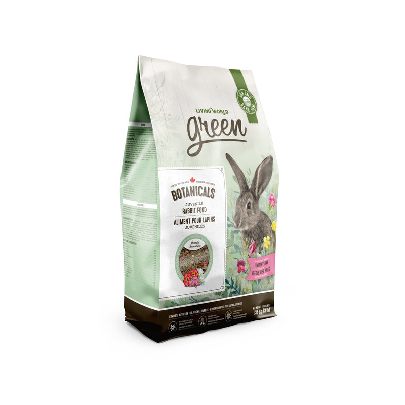 Load image into Gallery viewer, Living World Green Botanical Juvenile Rabbit Food 3 lb - Exotic Wings and Pet Things