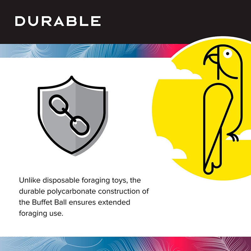 Load image into Gallery viewer, Featherland Paradise Foraging Sphere, Bell & Skewer - Creative Foraging System Parrot Toy - 00611