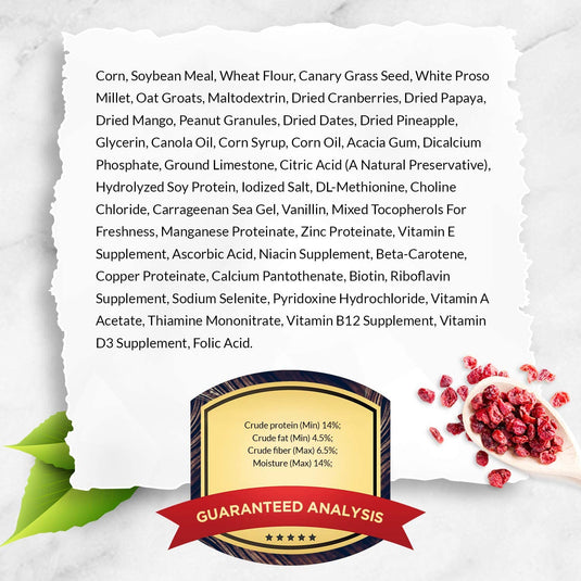 Lafeber's Fruit Delight Avi-Cakes for Small Birds 8oz - Exotic Wings and Pet Things