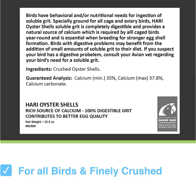 Load image into Gallery viewer, HARI Oyster Shells Finely Crushed Soluble Grit - B2460